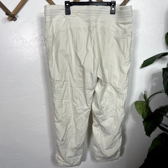 Women's Cream Drawstring Pants - Picture 5 of 5